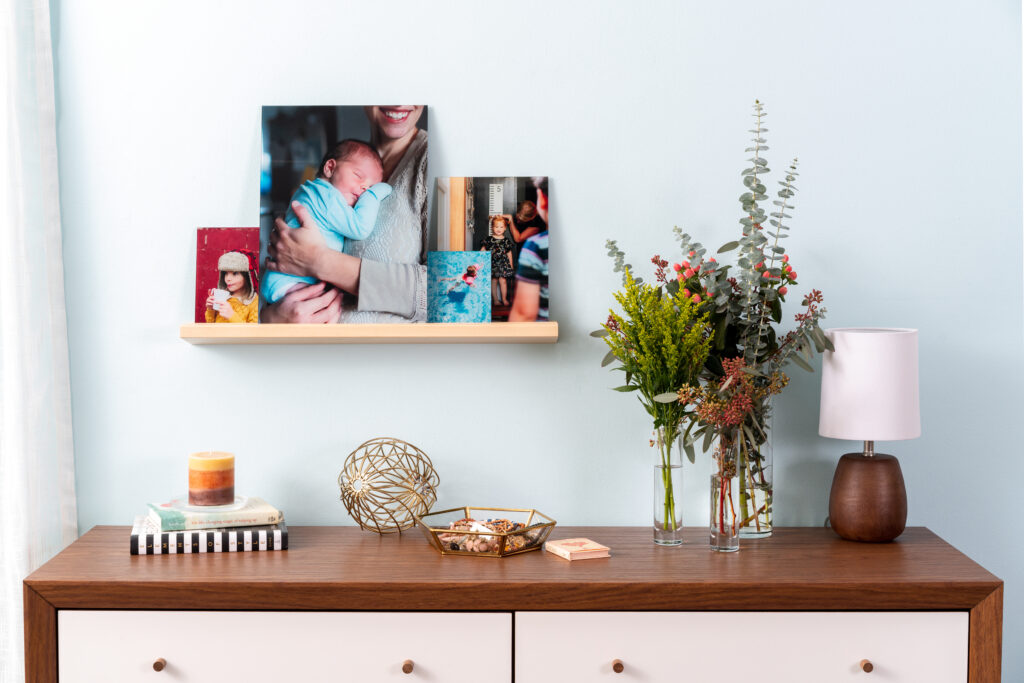 Family photos displayed on a Storyboard.