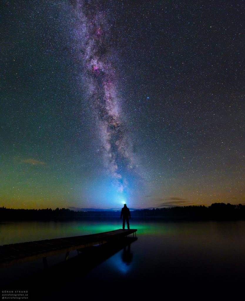 The milky way in the night sky.