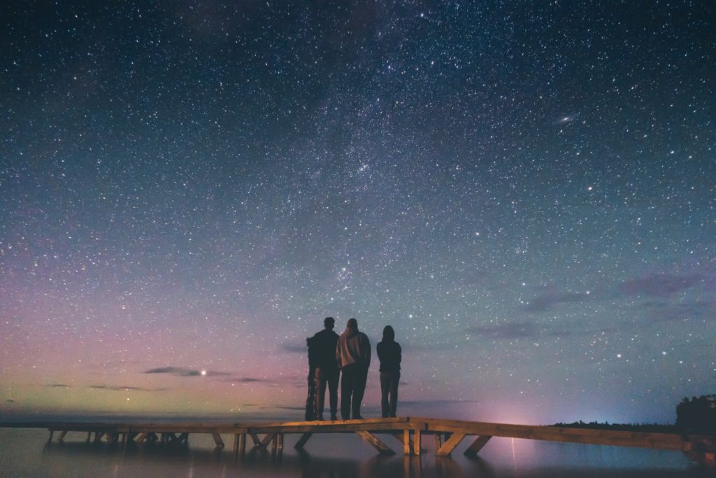 Photographs catching milky way galaxy