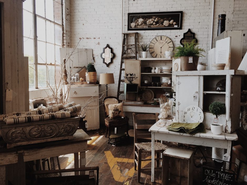 Vintage stores are a great place to find sustainable home decor.