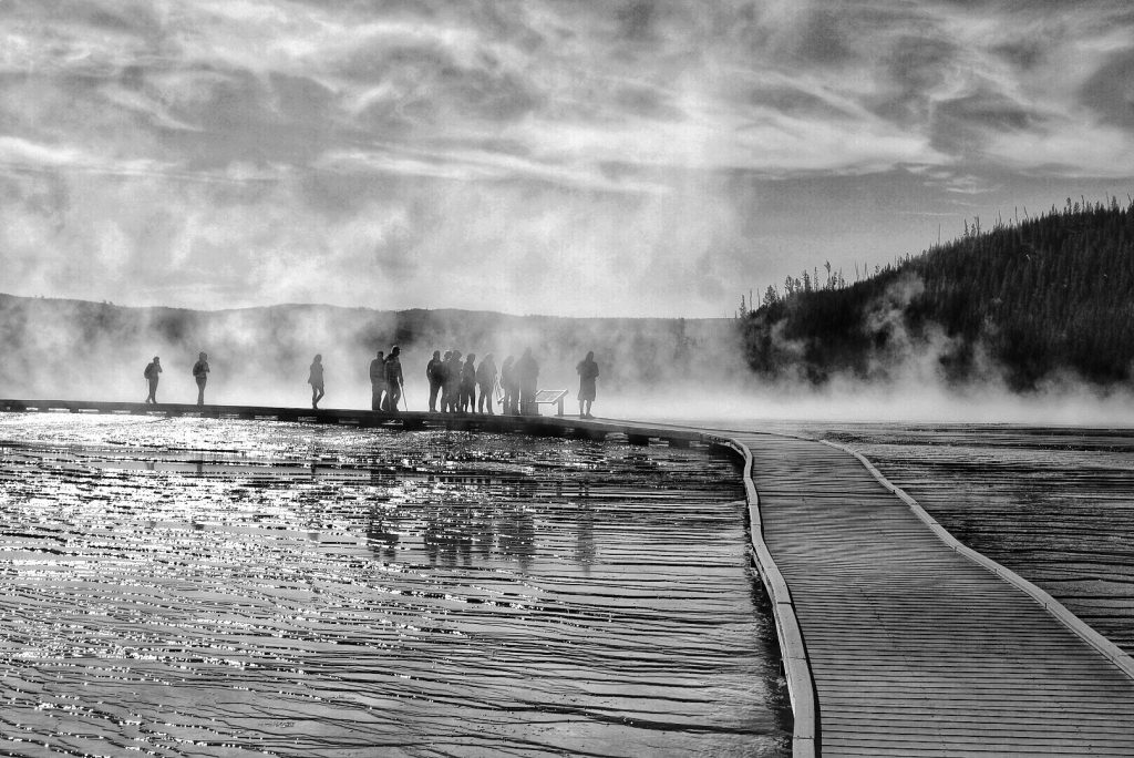 The Grand Prismatic Spring in Yellowstone National Park