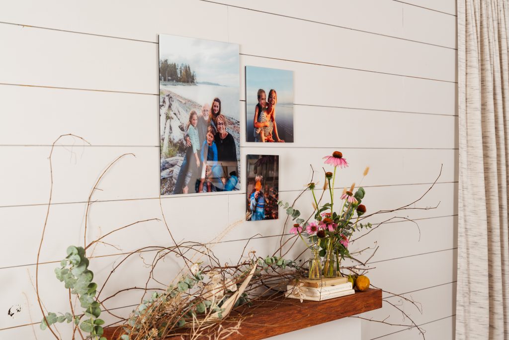 Decorate mantel with greenery