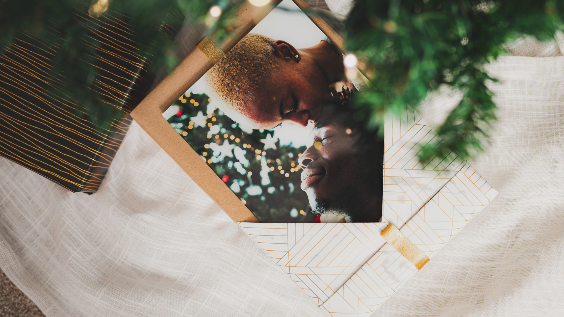 Glass print under tree