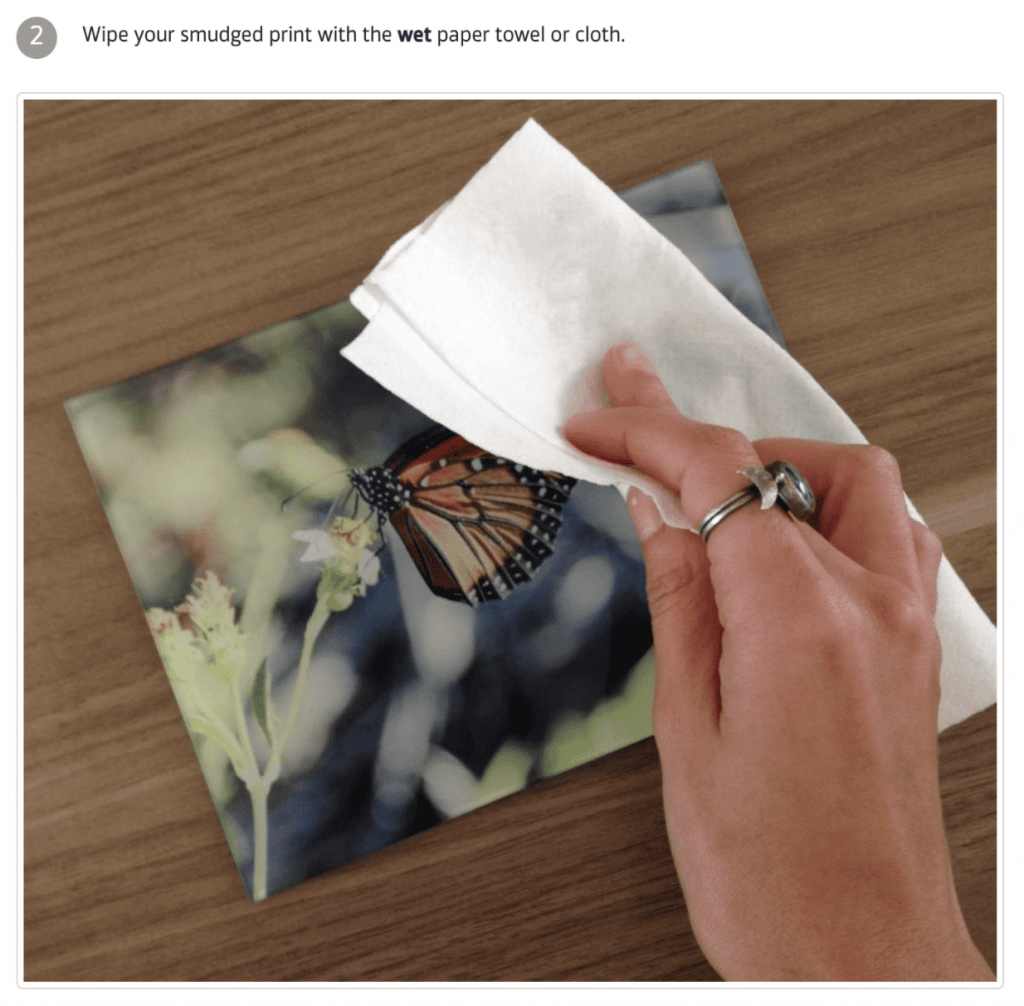 Wipe your smudged glass prints with the microfiber cloth