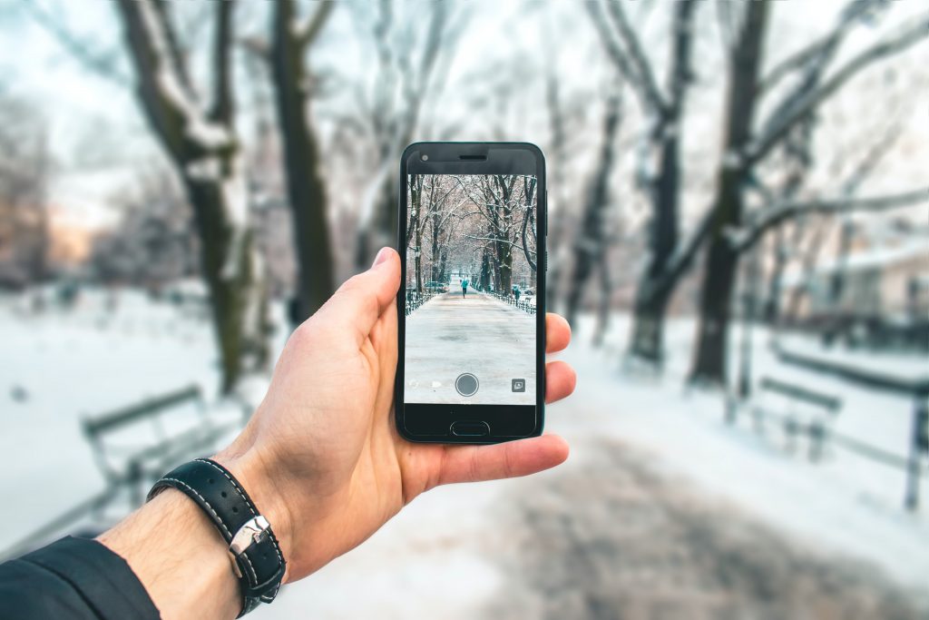 winter photos with a smartphone