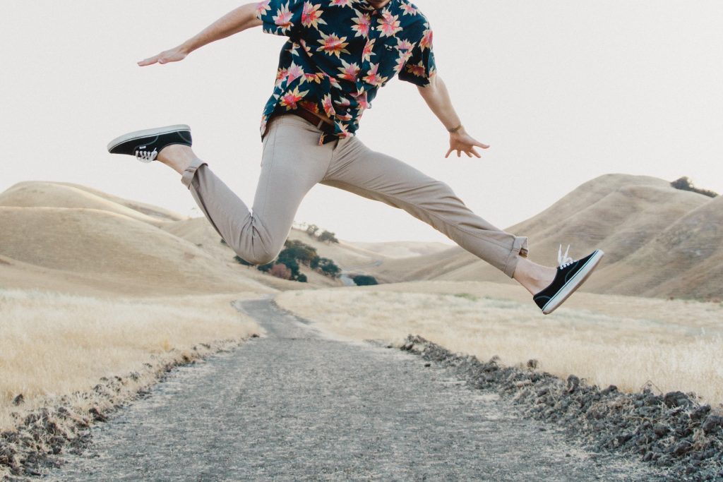 Capture someone jumping for a candid photo