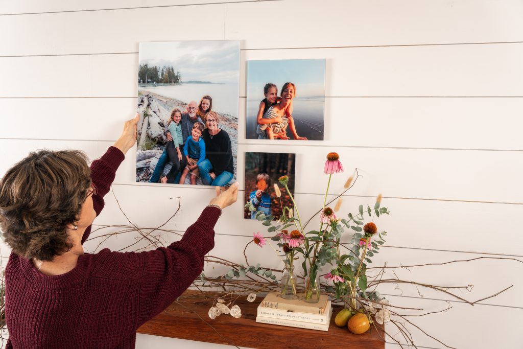 Decorate your space with travel photography by adorning your mantel