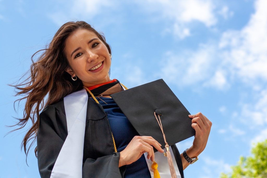 Capture the personality of the graduate for wall-worthy graduation photos to print on glass