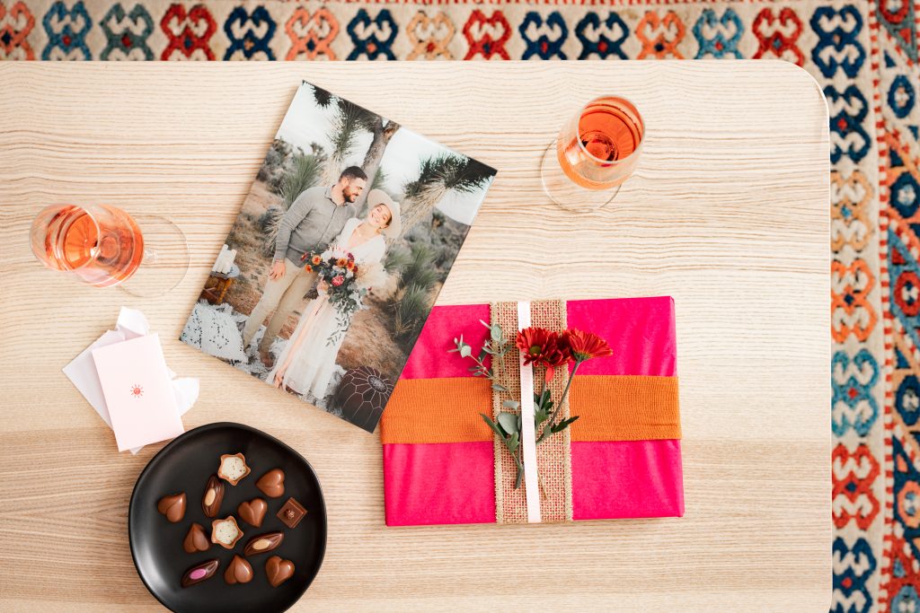 Beautifully arranged table setting with Fracture's Glass Prints 