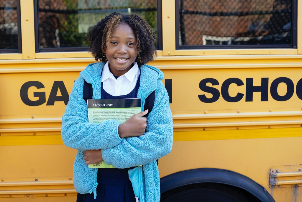 Print the back-to-school moment of your child getting on the bus