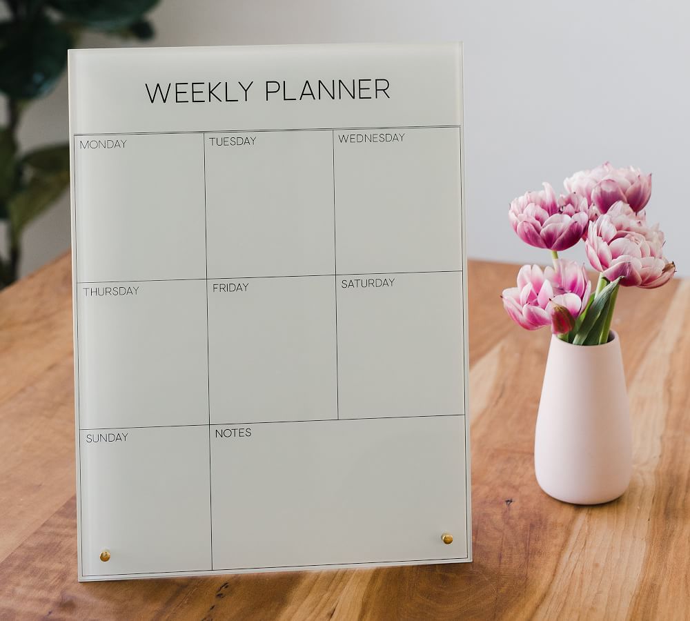 glass prints of weekly planner
