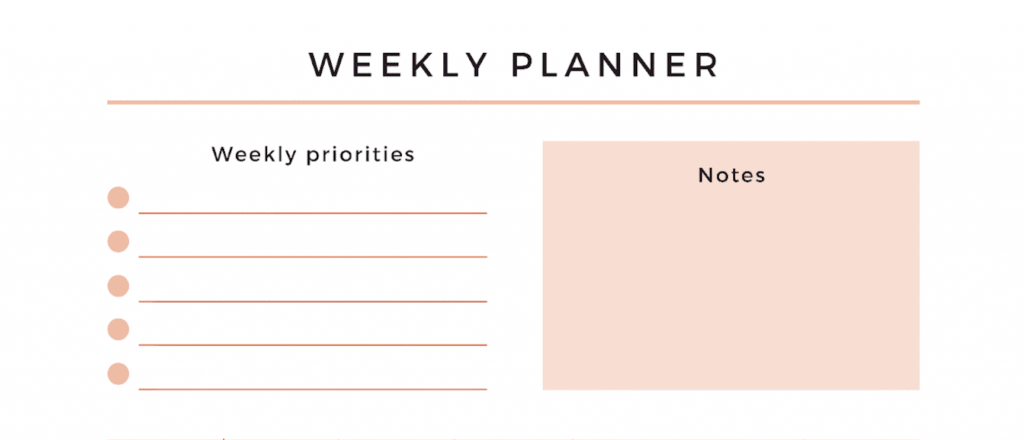 weekly planner