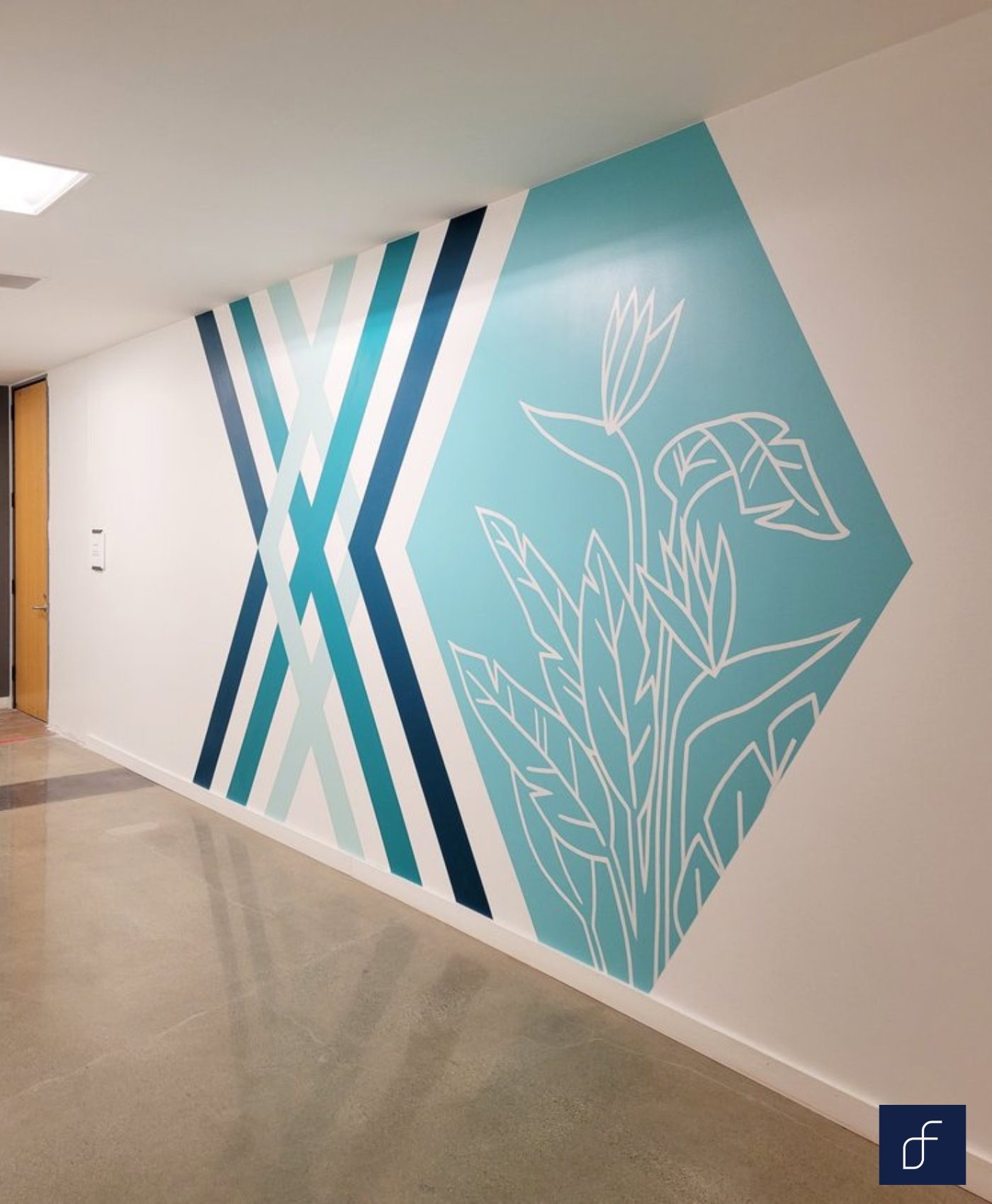 Hallway wall murals