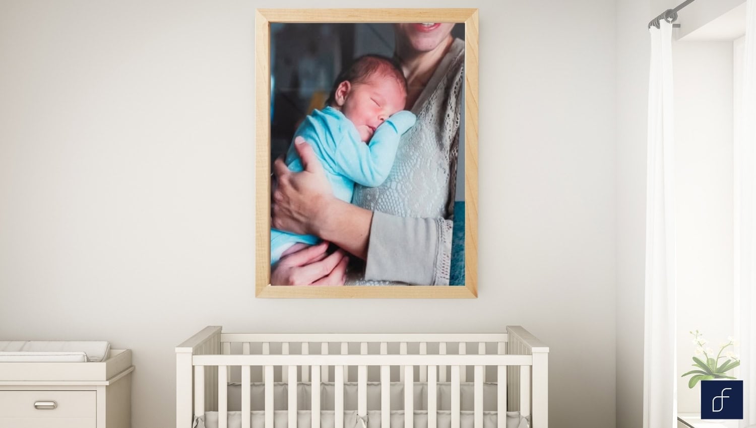 Framed baby portrait