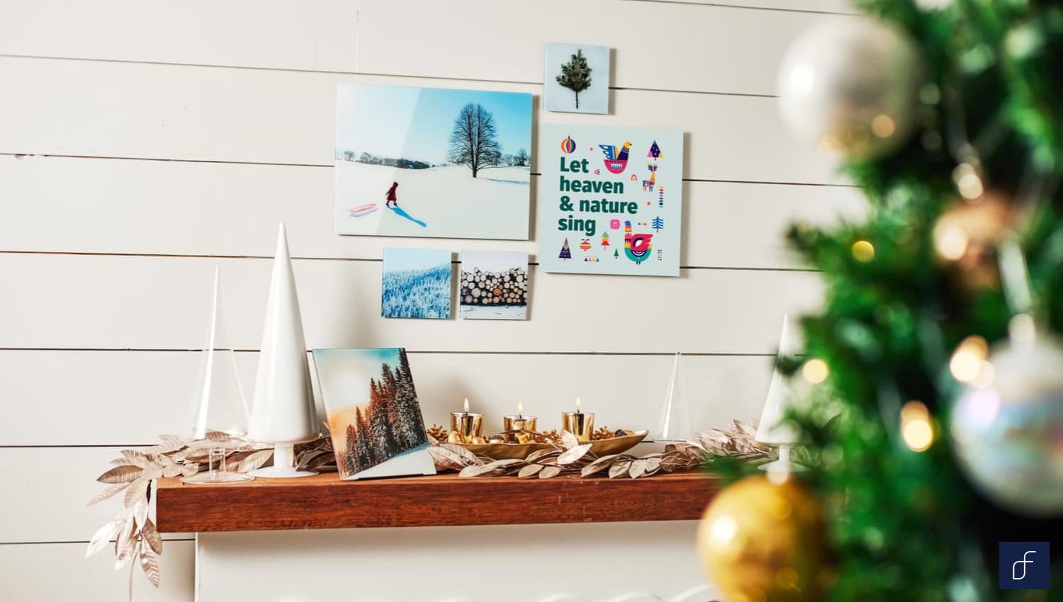 Christmas gallery wall