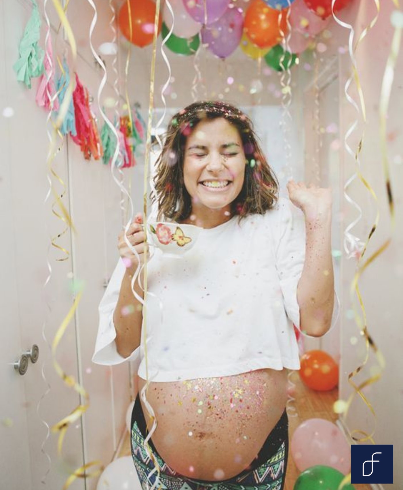 playful theme maternity photoshoot idea