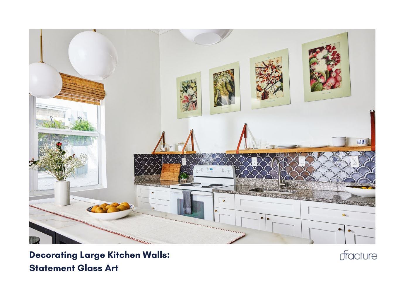 Decorating Large Kitchen Walls: Statement Glass Art