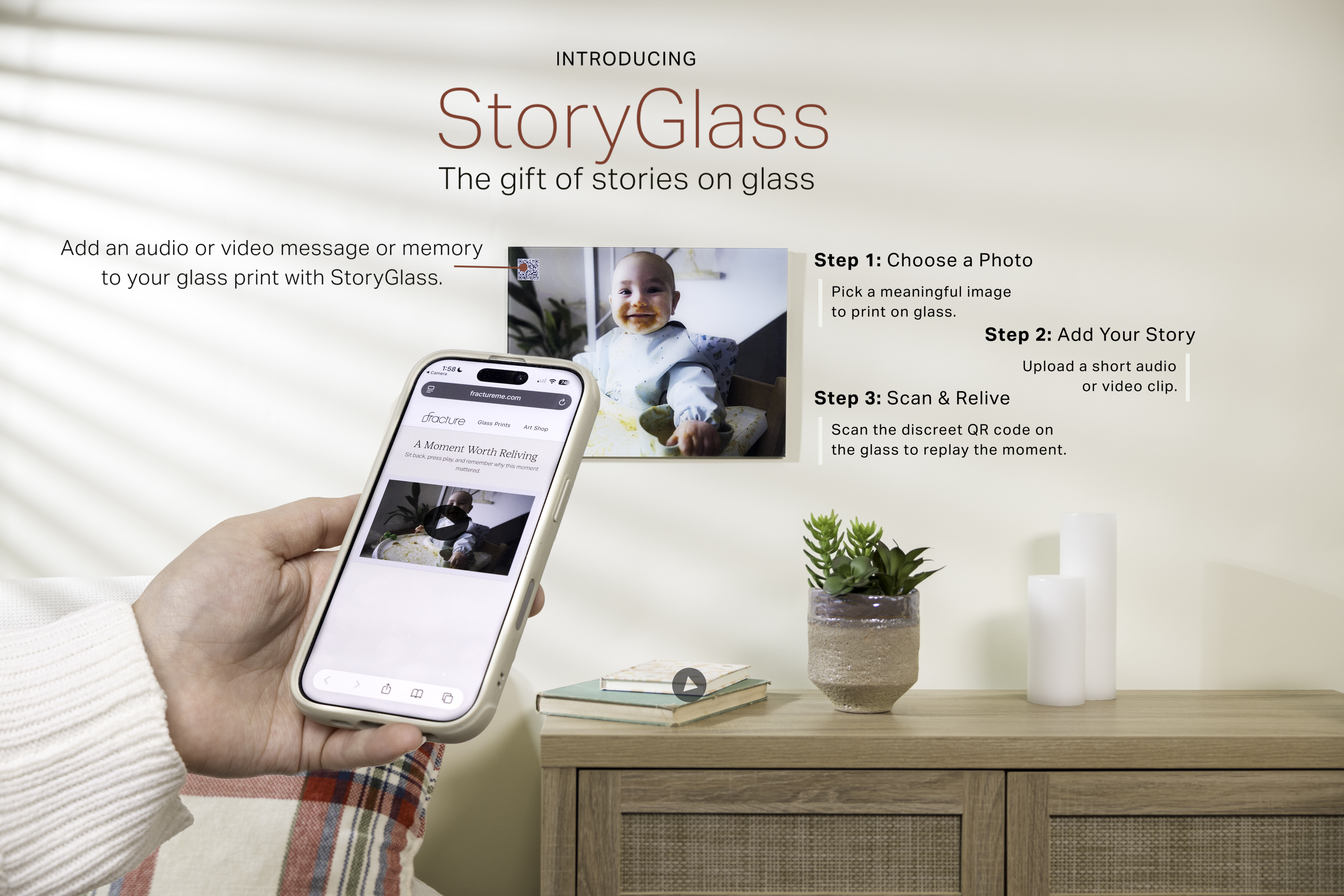 Introducing: StoryGlass—the best way to make a personalized photo gift even more personal.