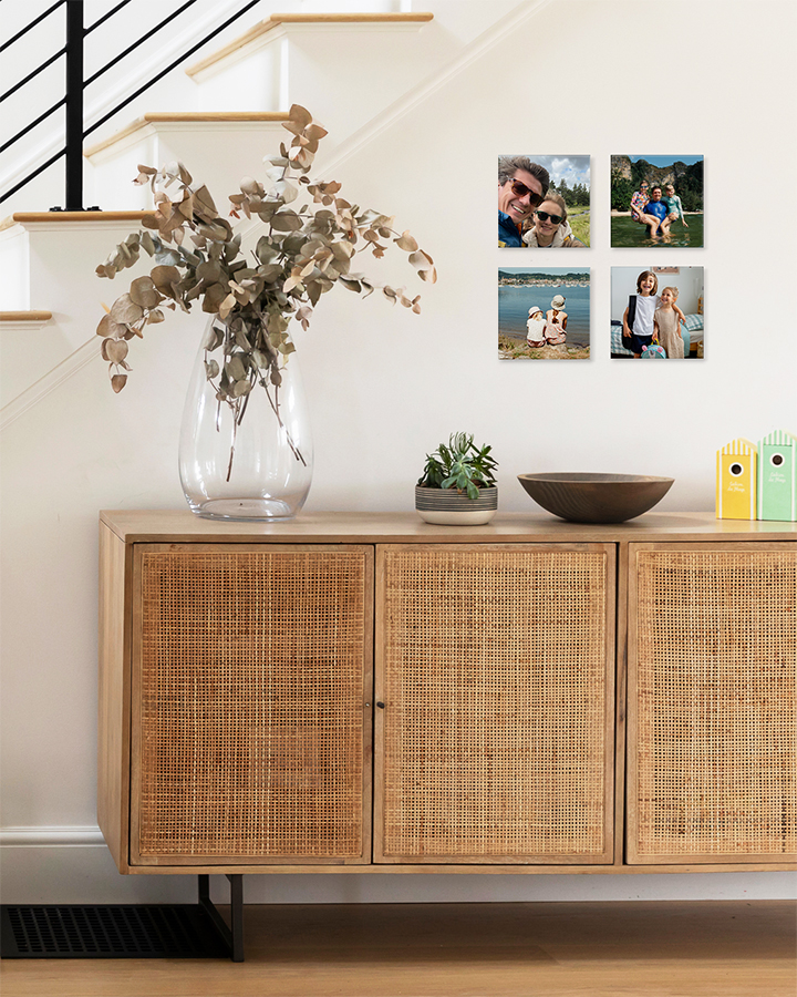 The Cher Gallery Wall Grid, 4 small square glass prints for a Mother's Day gift