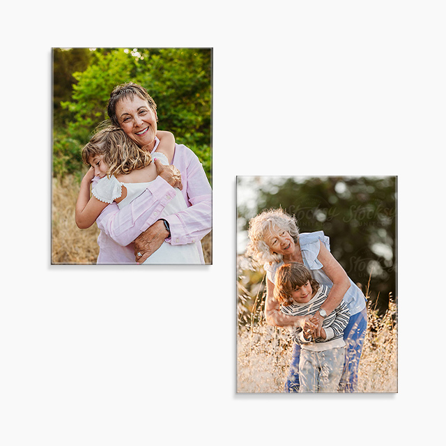 The Generations Bundle is a beautiful set of two Medium glass prints that makes it easy to get a gift for your mom and your mother-in-law—or any combination of moms that you're shopping for.